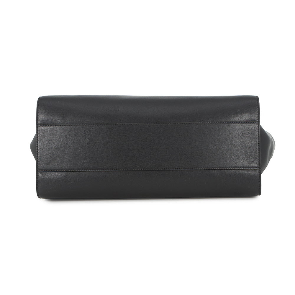 The Row Marlo Tote Bag Black Leather