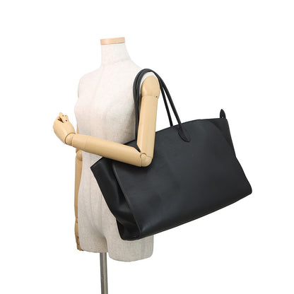 The Row Marlo Tote Bag Black Leather