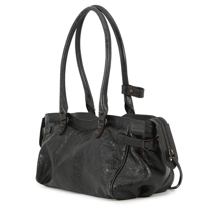 BALENCIAGA Lu City Shoulder Bag Black845704 1000 Leather