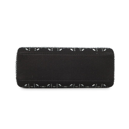 Dior Cannage Lady Dior 2-Way Handbag BlackM0500PRTC_M911 Satin Bijoux Size Mini