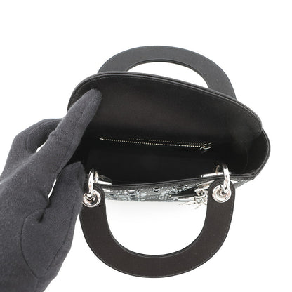 Dior Cannage Lady Dior 2-Way Handbag BlackM0500PRTC_M911 Satin Bijoux Size Mini