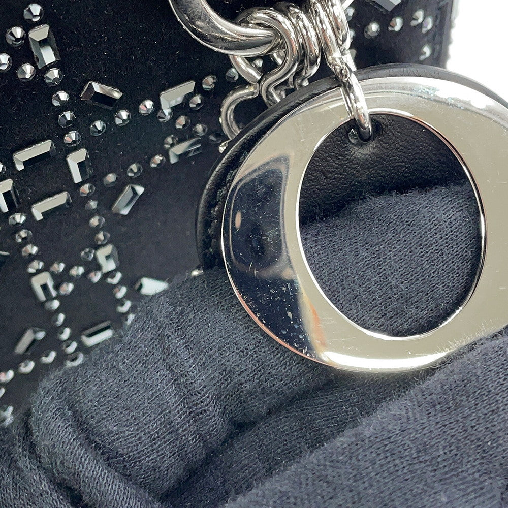 Dior Cannage Lady Dior 2-Way Handbag BlackM0500PRTC_M911 Satin Bijoux Size Mini
