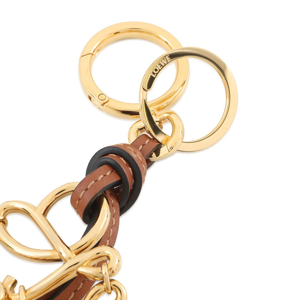 LOEWE Anagram Bag Charm TanC821232X01 Calf Leather