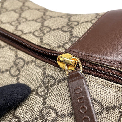 GUCCI Blondie EncreBoots Beige/Brown701706 GG Supreme Leather Size 35