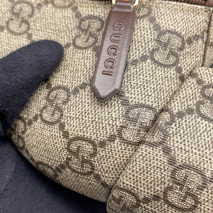 GUCCI Blondie EncreBoots Beige/Brown701706 GG Supreme Leather Size 35