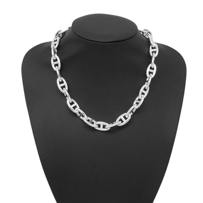 HERMES Chaine d'Ancre Necklace 29 frames Size GM SV925