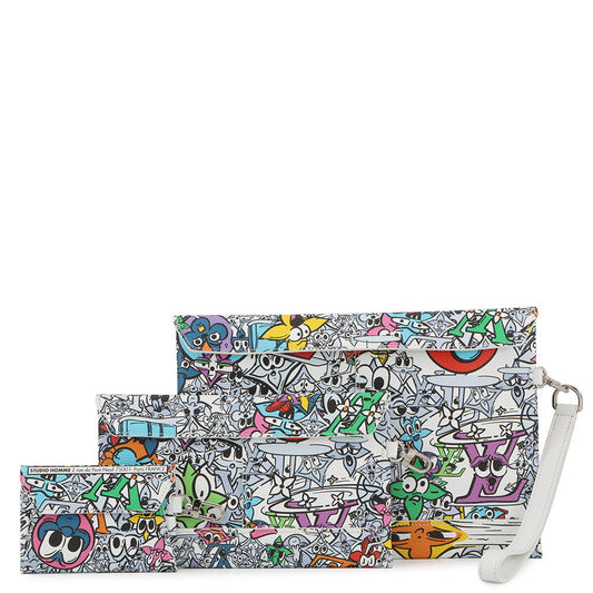 LOUIS VUITTON Trio Envelop White/MulticolorM82014 Monogram Comic Canvas
