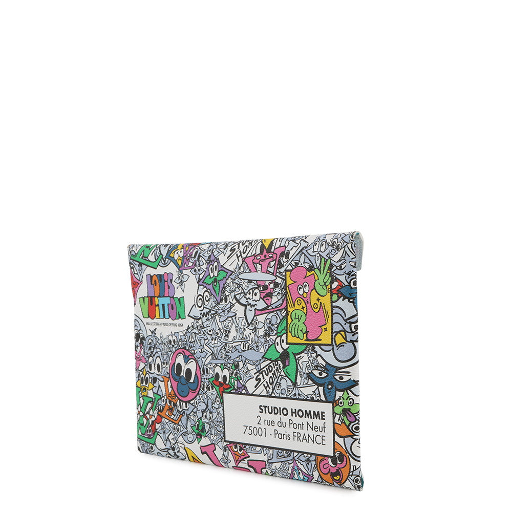 LOUIS VUITTON Trio Envelop White/MulticolorM82014 Monogram Comic Canvas