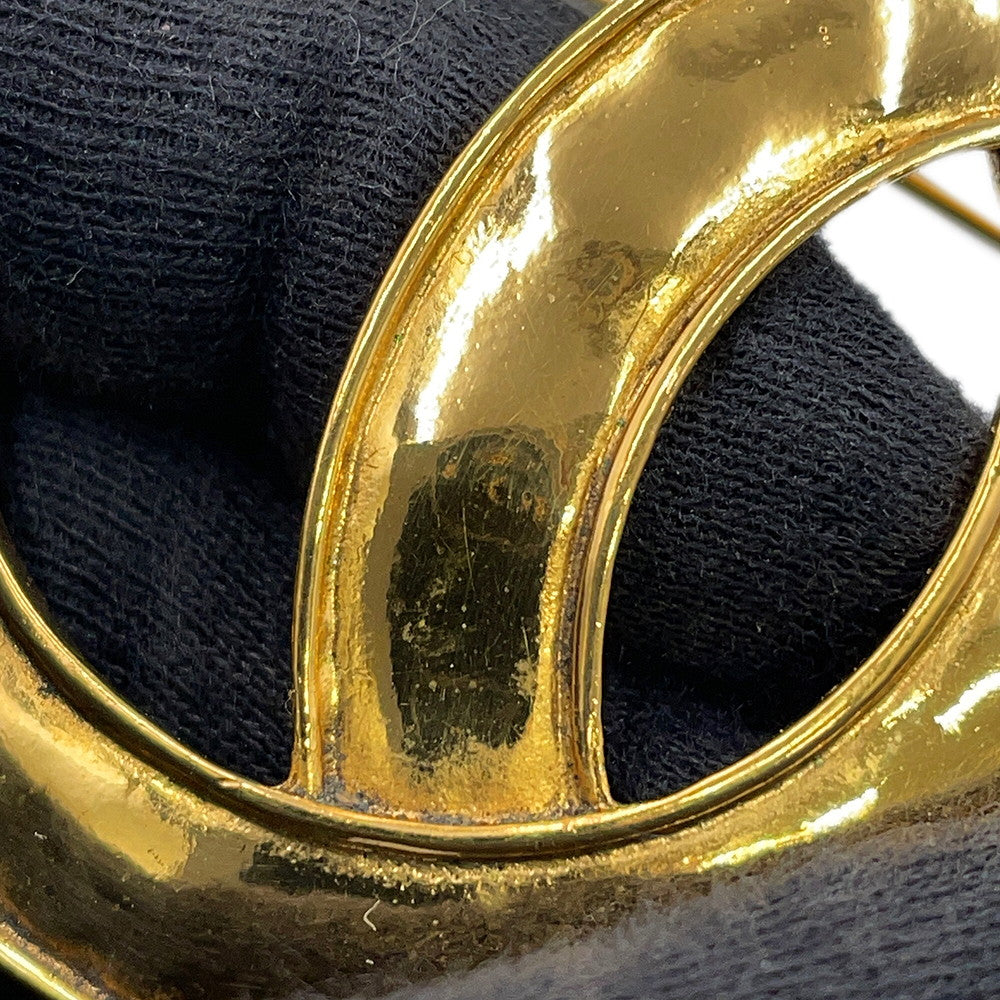 CHANEL CC Logo Brooch Gold Gold Plated