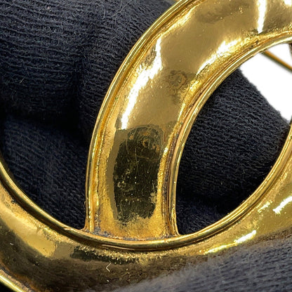 CHANEL CC Logo Brooch Gold Gold Plated