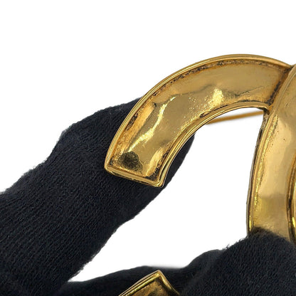 CHANEL CC Logo Brooch Gold Gold Plated