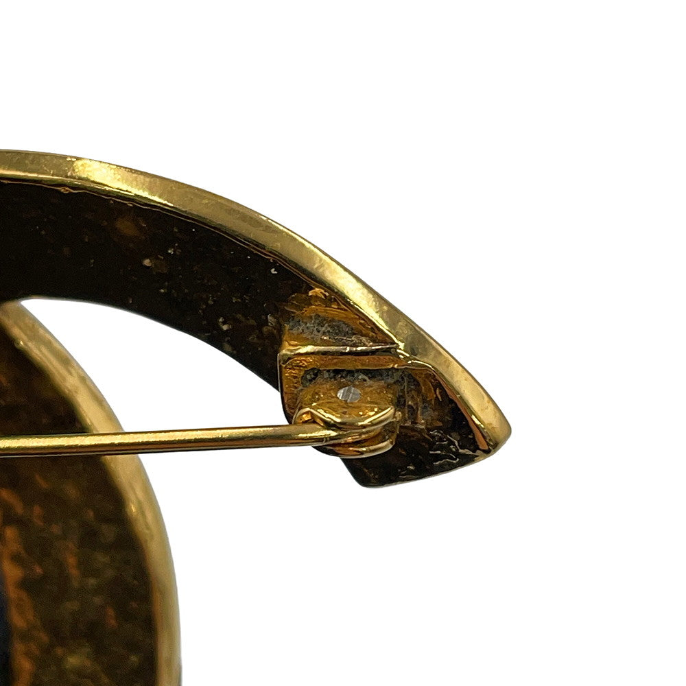 CHANEL CC Logo Brooch Gold Gold Plated