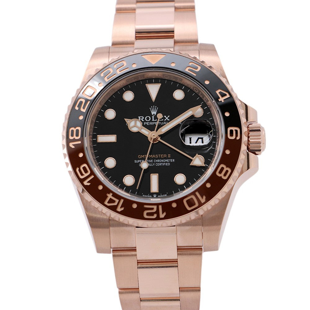 ROLEX GMT MasterII W40mm 18K Pink Gold Black Dial126715CHNR