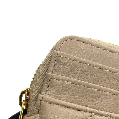 Dior Cannage Caro Lavender Wallet Coin Purse PowderBeigeS5177UWHC_M51U Calf Leather