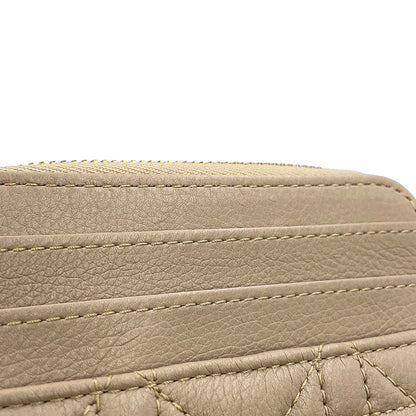 Dior Cannage Caro Lavender Wallet Coin Purse PowderBeigeS5177UWHC_M51U Calf Leather