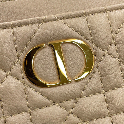 Dior Cannage Caro Lavender Wallet Coin Purse PowderBeigeS5177UWHC_M51U Calf Leather