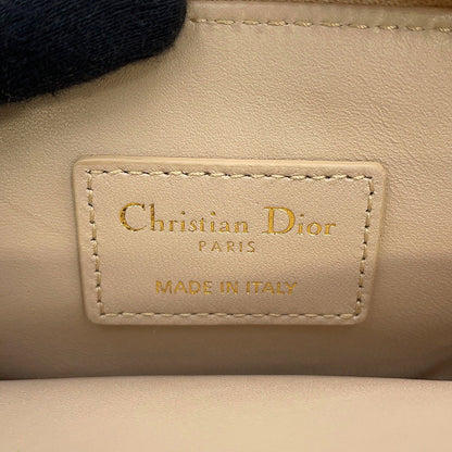 Dior Cannage Caro Lavender Wallet Coin Purse PowderBeigeS5177UWHC_M51U Calf Leather