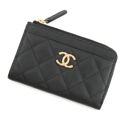 CHANEL CC Logo Matelasse Fragment Case BlackAP5015 Caviar Leather