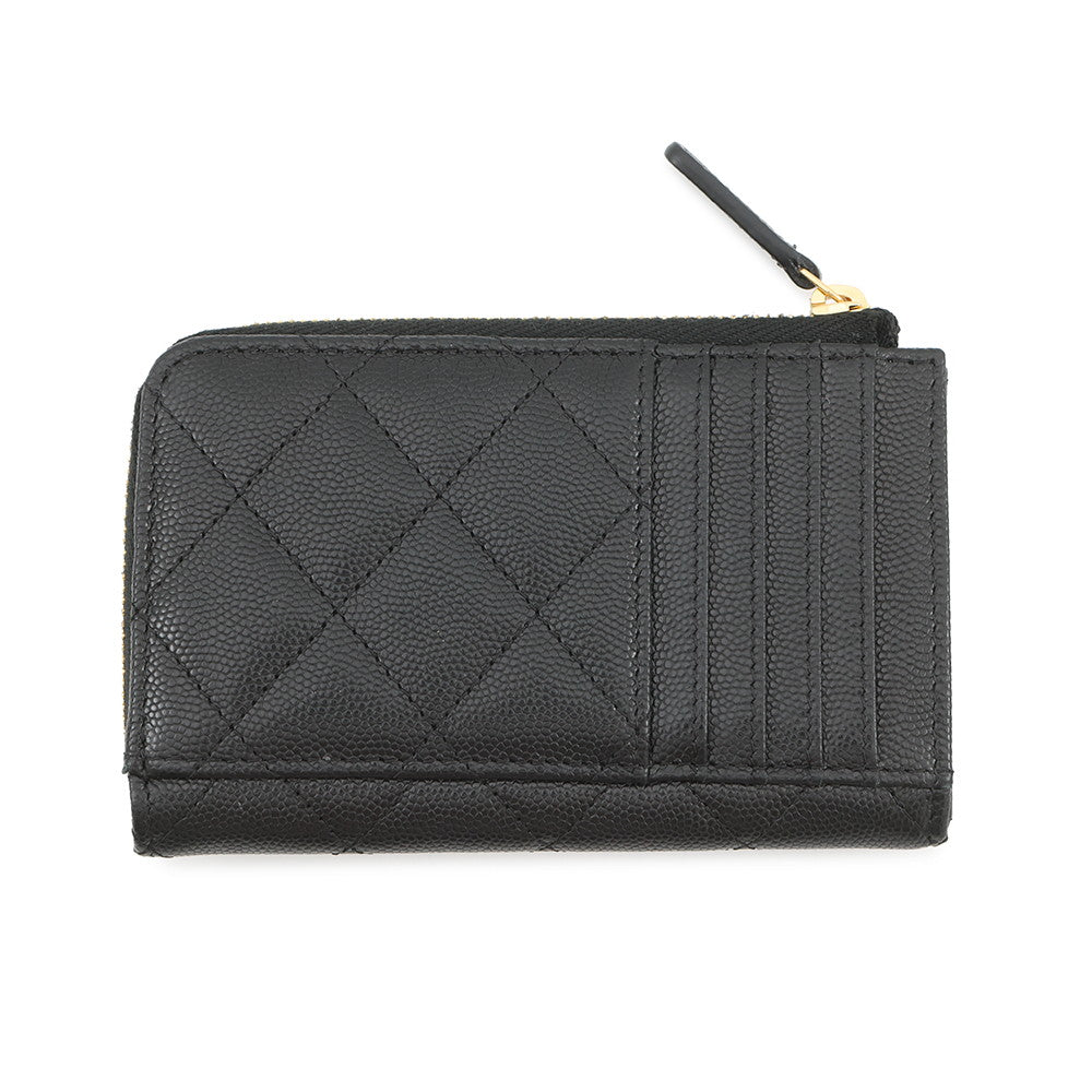 CHANEL CC Logo Matelasse Fragment Case BlackAP5015 Caviar Leather
