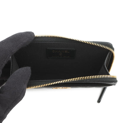 CHANEL CC Logo Matelasse Fragment Case BlackAP5015 Caviar Leather