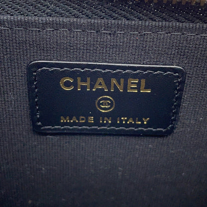 CHANEL CC Logo Matelasse Fragment Case BlackAP5015 Caviar Leather