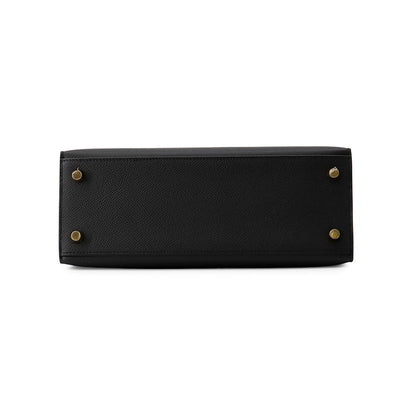 HERMES Kelly Sellier Black Epsom Size 25