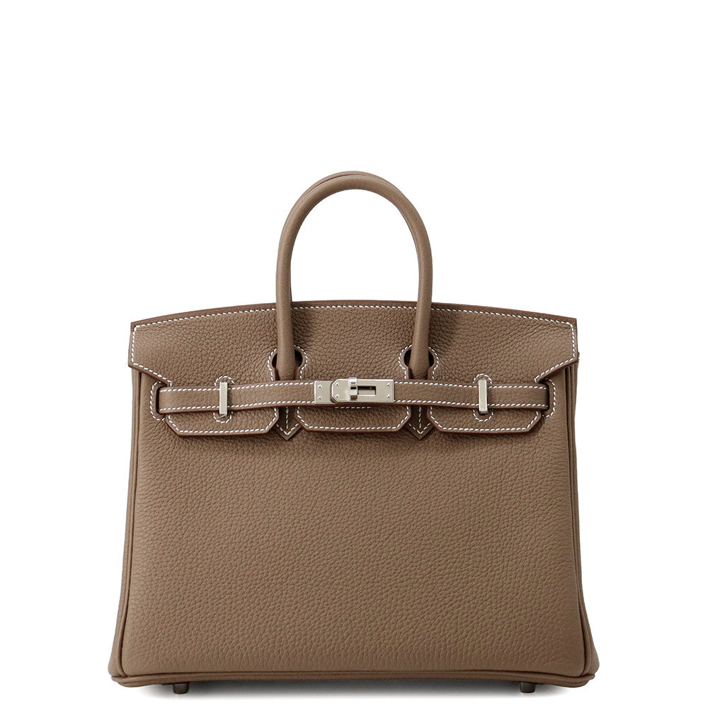 HERMES Birkin Etoupe Togo Leather Size 25