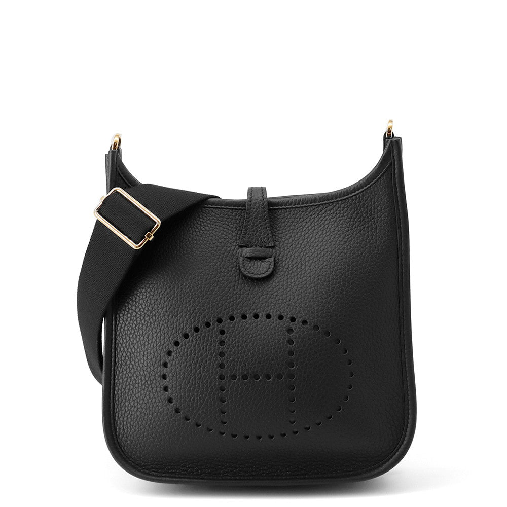 HERMES Evelyne3 Black Taurillon Clemence Size 23