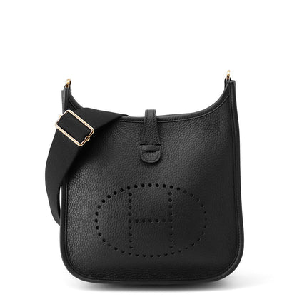 HERMES Evelyne3 Black Taurillon Clemence Size 23