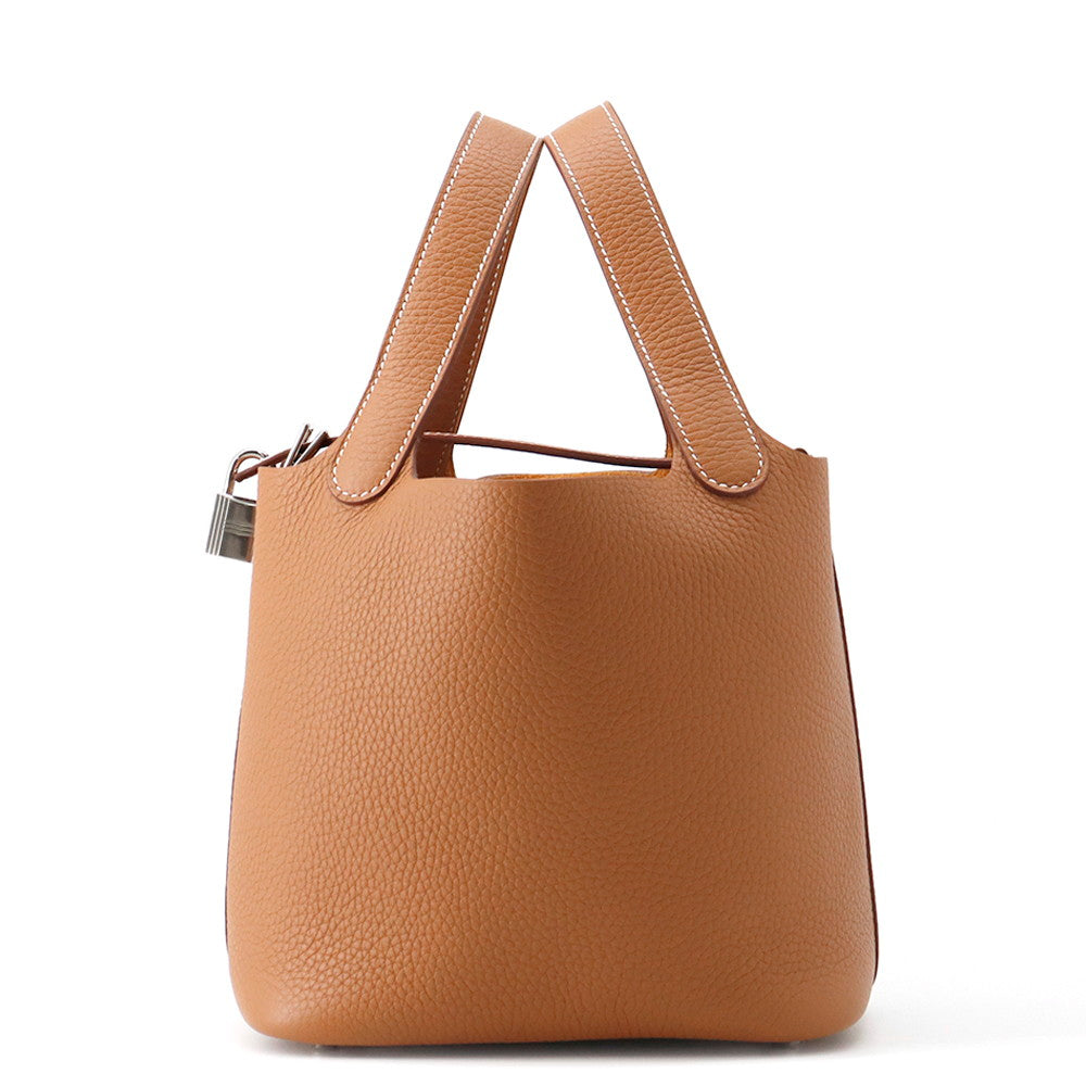 HERMES Picotin Lock Gold Taurillon Clemence Size PM