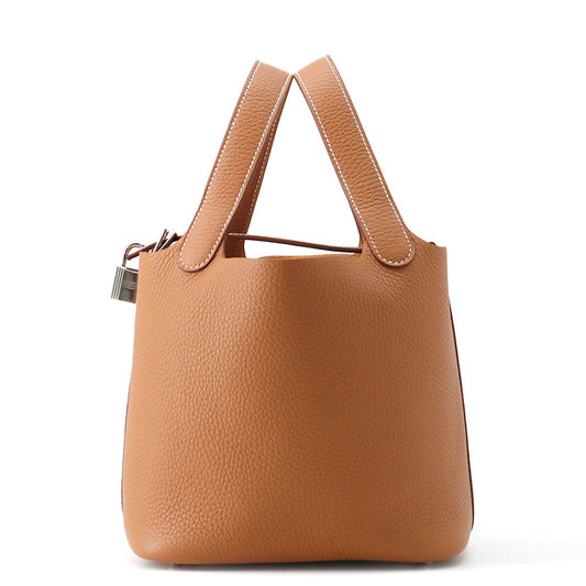 HERMES Picotin Lock Gold Taurillon Clemence Size PM