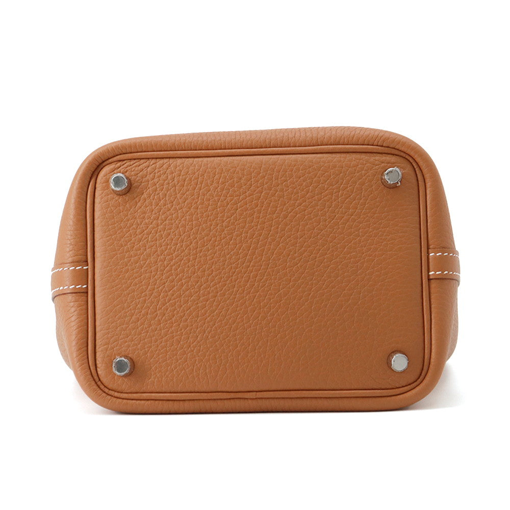 HERMES Picotin Lock Gold Taurillon Clemence Size PM