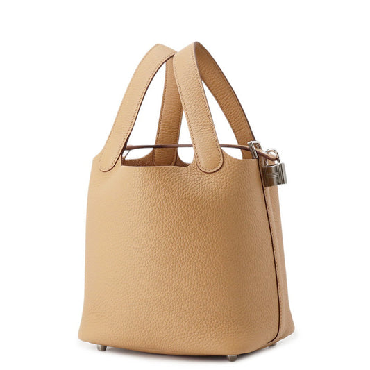 HERMES Picotin Lock Biscuit Taurillon Clemence Size PM