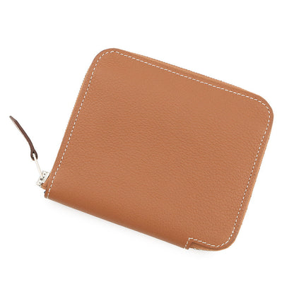 HERMES Azap compact silk in Gold Evercolor
