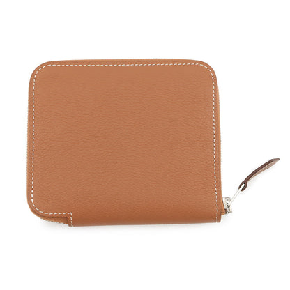 HERMES Azap compact silk in Gold Evercolor