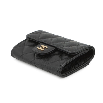 CHANEL Matelasse Classic Card Case BlackAP0214 Caviar Leather