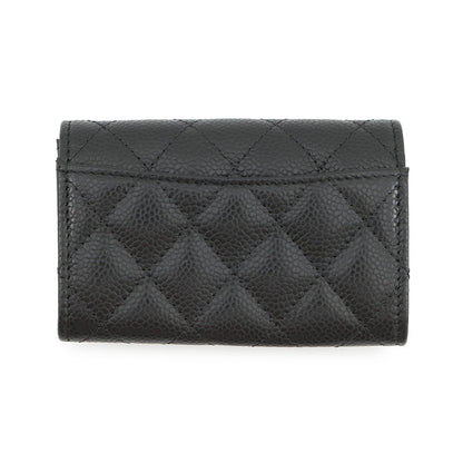 CHANEL Matelasse Classic Card Case BlackAP0214 Caviar Leather