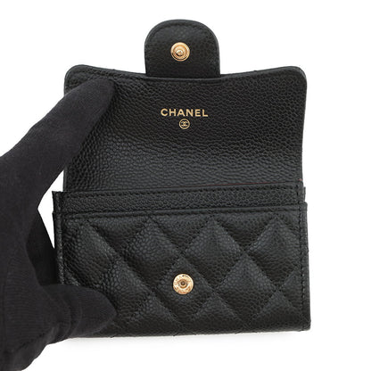 CHANEL Matelasse Classic Card Case BlackAP0214 Caviar Leather