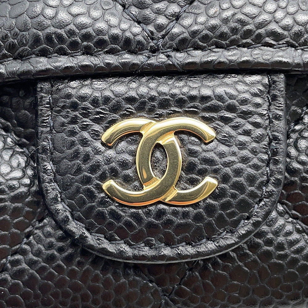 CHANEL Matelasse Classic Card Case BlackAP0214 Caviar Leather