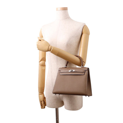 HERMES Kelly Sellier Etoupe Epsom Size 25