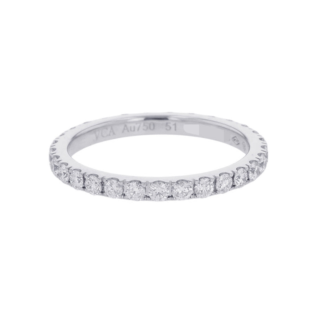 Van Cleef & Arpels Felicite Eternity Ring Size 51/#11VCARP7RG51/VCARP7RG00 18K White Gold