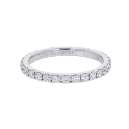 Van Cleef & Arpels Felicite Eternity Ring Size 51/#11VCARP7RG51/VCARP7RG00 18K White Gold