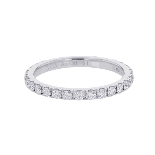 Van Cleef & Arpels Felicite Eternity Ring Size 51/#11VCARP7RG51/VCARP7RG00 18K White Gold
