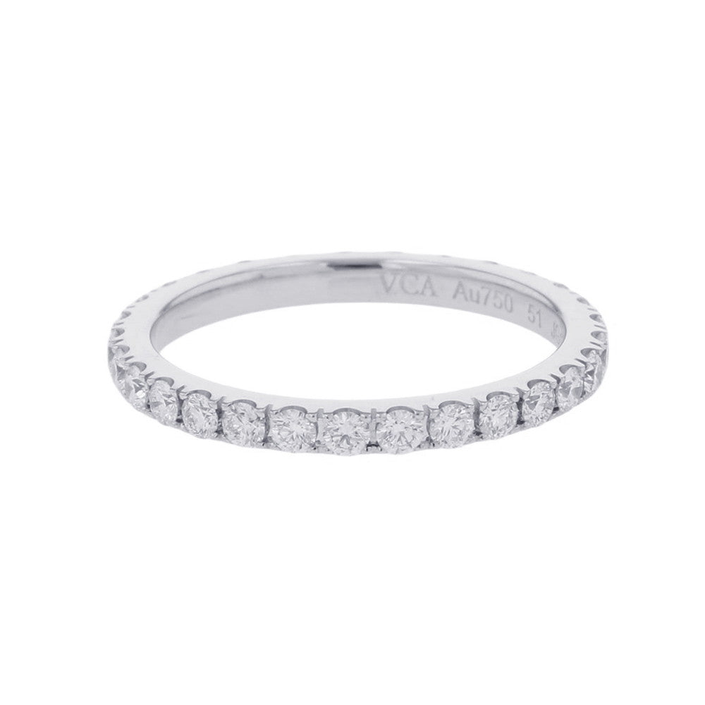 Van Cleef & Arpels Felicite Eternity Ring Size 51/#11VCARP7RG51/VCARP7RG00 18K White Gold