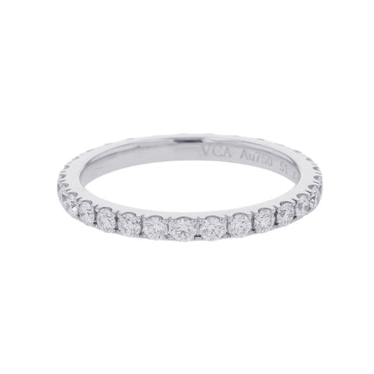 Van Cleef & Arpels Felicite Eternity Ring Size 51/#11VCARP7RG51/VCARP7RG00 18K White Gold