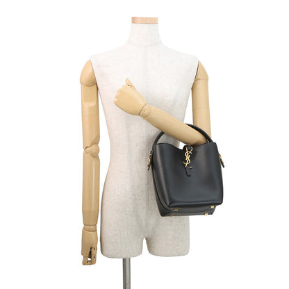 SAINT LAURENT PARIS LE 37 2WAY Handbag Black7490362R20W1000 Calf Leather Size Small