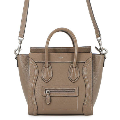 CELINE Luggage Shopper Shoulder Bag Suri189243DRU.09SO Leather Size Nano