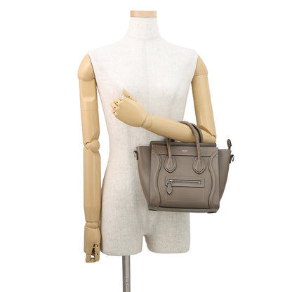 CELINE Luggage Shopper Shoulder Bag Suri189243DRU.09SO Leather Size Nano