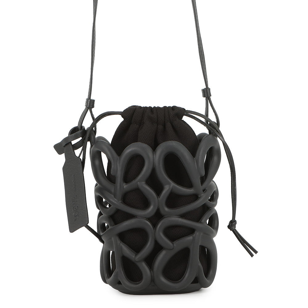 LOEWE Inflatable Pocket Shoulder Bag BlackC630G26X01 Rubber Leather