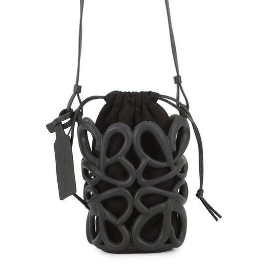 LOEWE Inflatable Pocket Shoulder Bag BlackC630G26X01 Rubber Leather
